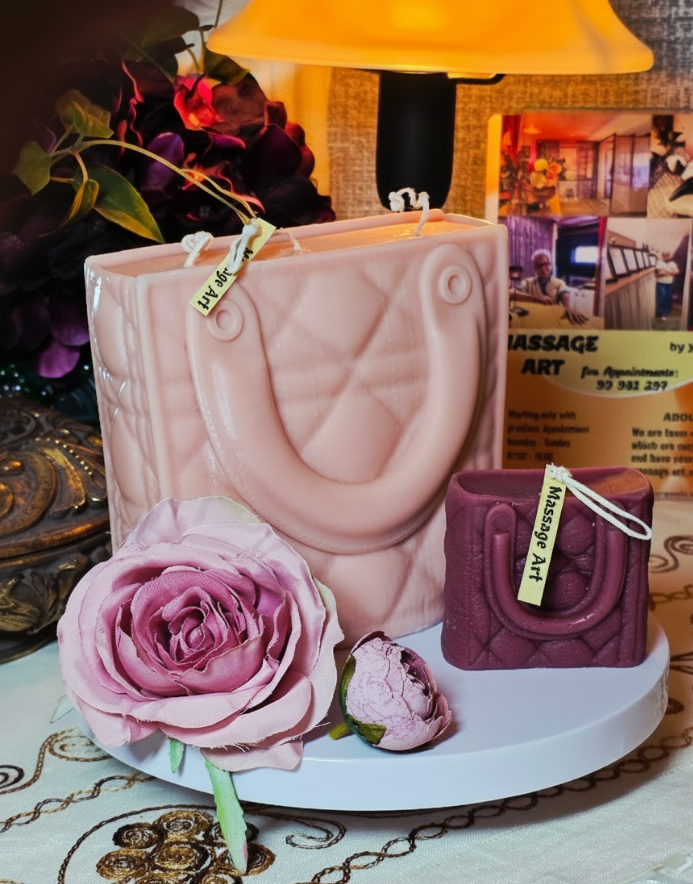 Handcrafted massage candle: The Couture Icon: Chanel-Inspired Candle Collection