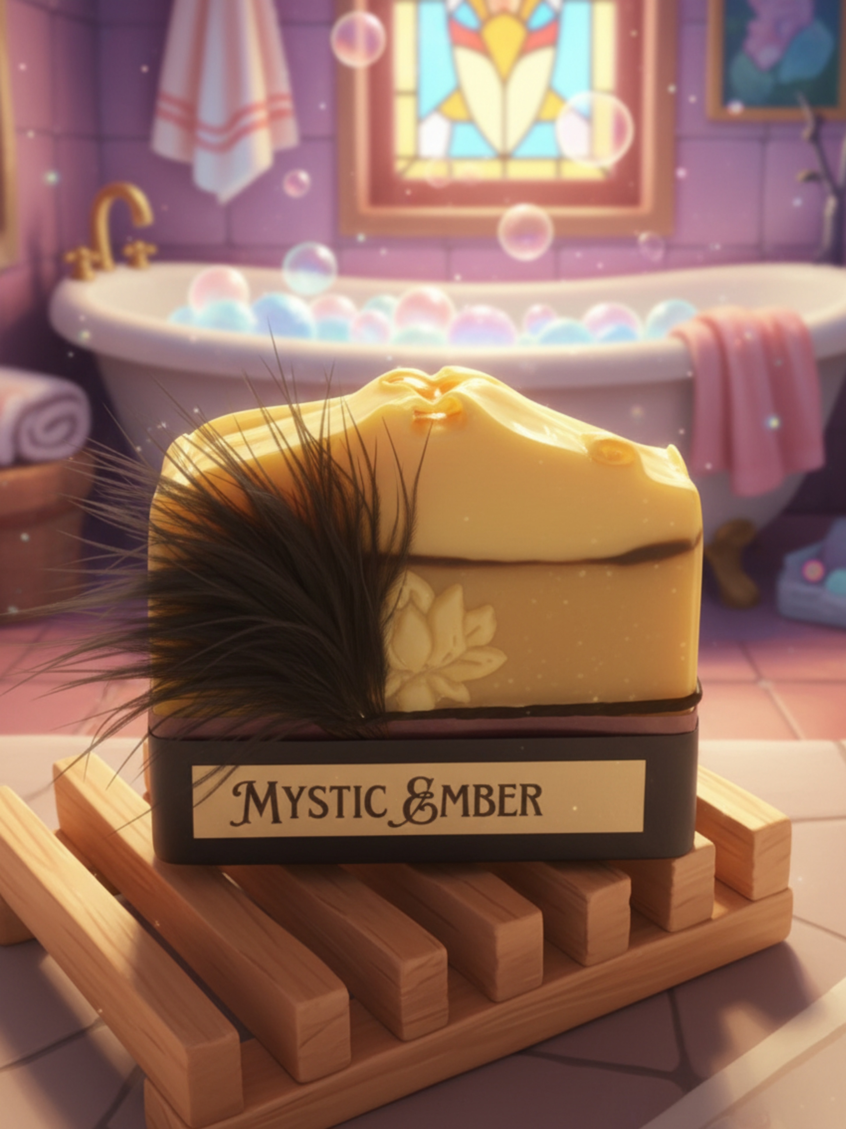 Handcrafted soap: Mystic Ember: The Golden Fire (Turmeric, Ginger & Black Pepper)